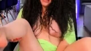 Chubby Brunette Big Boobs Dildo Masturbation